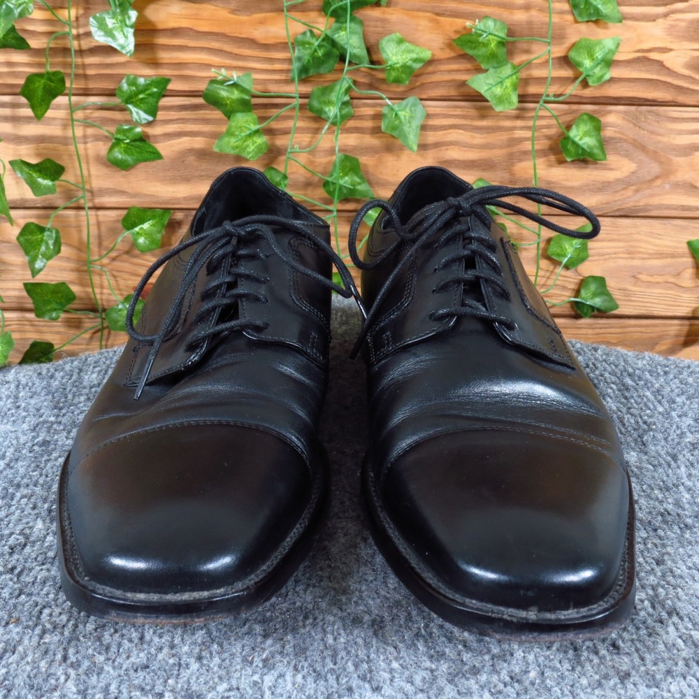 Johnston & Murphy J. Murphy Mens Cap Toe Derby Size 9M Formal Dress Shoe Black - Picture 2 of 9